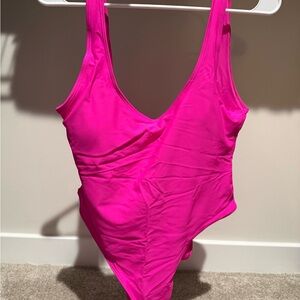 Vibrant Pink Woman’s One Piece Swimsuit